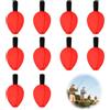 QYHON 10 galleggianti da pesca - Eva schiuma galleggiante corpo da pesca con asta luminosa, accessori da pesca a U Pose & Notte, accessori per la pesca alla carpa, galleggiante a molla da agganciare