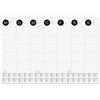 SIGEL H7550 Sottomano in carta, blocco carta murale con calendario su 3 anni e panoramica mensile, design monthly planner, A2 (59,5 x 41 cm), bianco e nero, 12 fogli