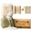 SolidCare - Shampoo Solido Capelli Grassi e Fini + Balsamo Solido Districante + porta sapone e sacchetto- Rosmarino e Cheratina per Radici Voluminose e Lunghezze Setose (Shampoo e Balsamo + Kit)