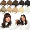 PARXITN Clip in Bangs nero clip in frangia extension per capelli da donna