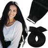 Moresoo Extension Biadesive Fascia Unica Nere #1 40cm 100g 40pz | Modellabili Con Piastra, Qualità Remy, Facile Da Applicare, Invisibile E Confortevole, Effetto Invisibile