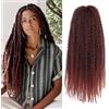 XIIMENALU Marley Twist Braiding Hair Afro Kinky Curly Cuban Twist Hair Crochet Hair Crochet Braids Sintic Senegalese Twists Crochet Hair Extensions for Women (T350#, 18inch/3packs)