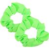 Lusofie 2 elastici per capelli anni '80, colore verde fluo, grandi elastici per capelli, per donne e ragazze, per Halloween