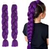 Kunoli 2 Pezzi Parrucca Viola per Bambini, Parrucca Donna Costume per Cosplay di Halloween Kpop, Regalo per Donne e Ragazze
