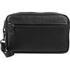 BEMON Enzo, pochette da uomo in pelle grana 15 x 23 x 4 cm, Nero