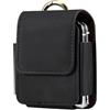 QBYVQQN Borsa da Cintura in Pelle per Galaxy Z Flip Series (6, 5, 4, 3, 2), Sacchetto Clip Cintura Marsupio Telefono Custodia Fondina Smartphone Borsello Compatibile con Motorola Razr 5G/Huawei P50 Pocket