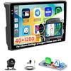Roinvou 4G+128G Android 15 Schermo Autoradio per Citroen Berlingo & Peugeot Partner 2015-2018 CarPlay Android Auto, 9 Pollici Incell Touchscreen Stereo Auto GPS Bluetooth EQ WIFI RDS FM SWC Telecamera