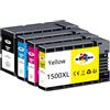 WOWINK 1500XL Cartucce compatibili con Canon PGI-1500XL 1500XL Cartucce compatibili per Canon MAXIFY MB2750 MB2755 MB2000 MB2050 MB2150 MB2155 MB2300 MB2350 (1 nero, 1 blu, 1 rosso, 1 giallo)