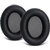 Akkiv Cuscinetti auricolari di ricambio compatibili con cuffie Sennheiser HD201 HD201S HD200 Pro HD180 HD418 HD419 in pelle proteica e memory foam - nero