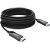 ATZEBE 30m Cavo HDMI in fibra ottica 4K@60Hz - Cavo HDMI ottico High Speed, 18 Gbps, YUV 4:4:4, HDR, senza perdita, connettori in lega di zinco - Per proiettori, home cinema, gaming e conferenze