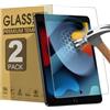 zenrich Confezione da 2 pellicole protettive per iPad 10.2 con anti luce blu, protezione per schermo in vetro temperato con durezza 9H, senza bolle, compatibile con custodie, compatibile con matite