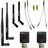 NooElec Dual-Band NESDR Nano 2 ADS-B Bundle Compatibile con Stratux e altre applicazioni SDR. Include 2 Programmed & Calibrato SDR, 4 Antenne da 978MHz (UAT) e 1090MHz (ADSB) e Adattatori e Cavi