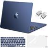 MOSISO Custodia Compatibile con MacBook Air 13 Cover M5 M4 M3 M2 2026-2022 A3449 A3240 A3113 A2681, 13,6'' Case Anti-crepa Angoli e Bordo Morbido TPU&Copritastiera&Pellicola&Tipo C, Notte Cristallina