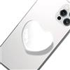 CATZUM Supporto per Smartphone con Braccio Telescopico, Impugnatura Magnetica a Forma di Cuore, Porta Telefono Estensibile per Smartphone e Tablet (Bianco)