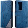 SONWO Cover per Huawei P40 PRO, Flip Caso in PU Pelle Case Cover Portafoglio Custodia per Huawei P40 PRO, [Kickstand] [Slot per Schede], Blu