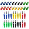 HUAZIZ 20 Pezzi 4mm Connettore per Altoparlante a Banana, 20 Pezzi 4mm Presa a Banana, 4mm Connettore Banana Jack Terminale del Binding(5 Colori, Rosso, Giallo, Nero, Blu, Verde)