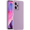 HULLIN Custodia per Telefono in Silicone Colorato, Adatta per Redmi Note 12 Pro 5G (6.67) - Erba Viola