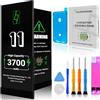 GOLDWANGWANG Batteria per iPhone 11, 3700mAh Alta Capacità, 0 Cicli, Compatibile con A2111/A2223/A2221, Batteria di Ricambio con Kit di Riparazione Completo, Certificazione CE/RoHS/FCC
