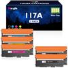 Meagiis 117A Cartucce Toner Compatibile per HP 117A per HP Color Laser MFP 178nw 179fnw 150nw 150a 178nwg 179fwg W2070A W2071A W2072A W2073A (2 Nero, 1 Ciano, 1 Magenta, 1 Giallo)
