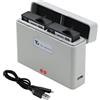 LYONGTECH Caricabatterie per DJI Action 3/Osmo Action 4,Caricatore Ricarica 2 Batterie,Stazione di Ricarica Carica Batteria Accessori