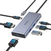 Melelink USB C Dual Monitor Docking Station Melelink USB-C to Dual HDMI Adapter with 2 HDMI 4K 60Hz, 100W PD, 2 USBA 3.0 Ports, Type C 3.0, Thunderbolt Adapter Dock for Dell HP Lenovo Asus, MacBook Pro Air