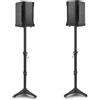 OUUTMEE Set di 2 supporti per altoparlanti regolabili in altezza, piedi per altoparlanti universali, supporti per altoparlanti a pavimento con base triangolare per altoparlanti da libreria e