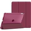 FINTIE Custodia per iPad 10.2 Pollici 9a / 8a / 7a Generazione (2021 2020 2019) con Built-in Pencil Holder - Sottile Leggero Semi-Trasparente Cover Case con Auto Sveglia/Sonno, Burgundy