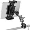 JUBORUI Supporto Tablet per Cyclette, Regolabile 360° Porta iPad per Spin Bike, Supporto Tablet per Microfono per iPad Pro/Air/Mini 4,7-12,9 Tablets