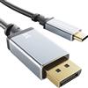 KabelDirekt - Cavo adattatore USB C 8K a DisplayPort 1.4 con connettori in metallo pieno infrangibili - 1,8 m (trasmette 8K/60Hz dal laptop/smartphone a grandi schermi - USB 3.1, Thunderbolt 3)