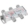 Poppstar Partitore SAT TV 4 Uscite (analogo/digitale/BK/unicable/HD/4K) Splitter per Antenna TV satellitare, Televisore, Radio, LNB