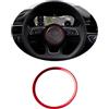 ontto 76mm Anello Decorativo per Volante Auto Accessorio Interno Compatibile con Audi A4 S4 B9 A3 8V S3 8Y Q2 A5 F5 A1 Avant A4L 2016-2020 Adesivo per Volante Logo Emblema Decorazione Adesivi