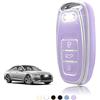 TOOMUME Cover Chiave TPU, Custodia Chiave Adatto per Audi A1 A2 A3 A4 A5 A6 A7 A8 A4L A6L A8L Q5 Q7 Q8 R8 RS4 RS5 RS6 S4 S5 S6 SQ5 SQ7 TT TTRS, Copri Chiavi Guscio Chiave Auto Telecomando - Smart Key