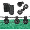 PEAKTOP 30 Pezzi Clip Ombreggiante, Nero Clip per Rete Parasole, Clip in Plastica Per Rete Parasole, Fissaggio Telo Ombreggiante per Telo di Protezione Rete Frangivento Rete Ombreggiante