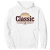 Mademark Classica Vintage Retro Sunburst Tipografia Felpa con Cappuccio, Unisex per Adulti, Bianco, XXL