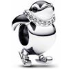 CWOne Designs Ciondolo natalizio in argento Sterling 925, con zirconia cubica, in autentico argento Sterling S925, con sacchetto regalo, Misura unica, Argento sterling, Zirconia cubica