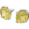 Swarovski Orecchini a lobo Harmonia, Cristalli taglio Cushion, Giallo, Placcato rodio