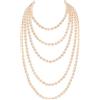 BABEYOND, collana alla moda con perle in stile imitazione, accessorio per costume Gatsby Art Deco, collana lunga con perle, 2er Pack, Plastica