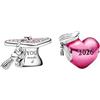 Vegaine Set di Cappellini per Laurea 2026 Charms per Braccialetti Graduation Charm Gioielli Regali per Donne