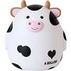 TNOIE Salvadanaio a forma di mucca, Kawaii maialino a moneta alta capacità regalo salvadanaio per bambini, adatto per ragazzi ragazze decorazione camera regalo di compleanno (bianco)