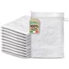 Ôhm Guanti da Bagno in Spugna di Cotone 500 g/m² - Manopole Doccia 15x20 cm Bianco - Guanti Spugna Morbidi per Doccia, Igiene Quotidiana e Anziani - OEKO-TEX - Set 10