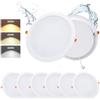 Grebeam 6x Faretti LED da Incasso per Cartongesso Rotondo 36W 3CCT Foro 253-263mm | Grebeam Faretti LED Soffitto 30cm, IP44 5000LM, Bianco Caldo 3000K/Bianco Neutro 4000K/Bianco Freddo 6000K, per Bagno