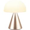 Lexon Mina - Lampada a LED portatile, 24 ore di durata della batteria, 9 colori ambientali con interruttore di pressione, impermeabilità IPX4, ricarica QI o USB-C (Oro Chiaro)