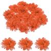 sourcing map 12 fiori artificiali in chiffon, 7,6 cm, colore arancione, fiori finti fai da te, per artigianato, abbigliamento, fasce per capelli per laurea, matrimoni, casa, feste di compleanno
