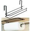 Vauki Portarotolo da cucina, 26 x 9,5 cm Portarotolo per carta senza foratura, Portarotolo da cucina sospeso Distributore di tovaglioli, Sottopensile Portarotolo da cucina da parete Portasciugamani per