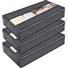 Sitayakuma Contenitore Sottoletto Pieghevole 90L,3 PCS Contenitori Armadio per Vestiti Sotto il Letto Tessuto con Manico,Traspirante Organizer Sotto Letto Salvaspazio per Piumoni e Coperte100x50x18cm