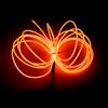 Balabaxer Filo di luce EL arancione, 5 m Luci al neon con riduzione del rumore Filo elettroluminescente portatile per feste, Halloween, decorazione fai da te