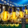 YRATERVSR Catena Luci Luminosa Esterno Giardino G40 150Ft 45M 62+2 LED Lampadine Filo Dimmerabile Luminosa Illuminazione Catene da Lucine Terrazzo Esterne IP44 Gazebo Esterni Catena Luce Ghirlanda