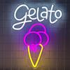 SONGYUNEON Cartello Neon Gelato con Luce LED per Decorazione da Parete Ice Cream Neon Sign Luce al Neon per Bevande Frozen Ristorante Illuminazione per Gelateria Bar Café Club Decorazione