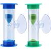 AIMEKE 2 Pezzi Clessidra Set 2 Minuto / 3 Minuti Clessidra Bambini Timer a Clessidra con Ventosa per Giochi, Cucina, Lavarsi I Denti Gestione del Tempo
