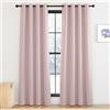 KGORGE Tende Termiche per Cameretta Bambini 2 Pezzi L 140 x A 220 CM Tende Oscuranti Camera da Letto Moderne Curtains con Anelli per Interni e Soggiorno, Rosa